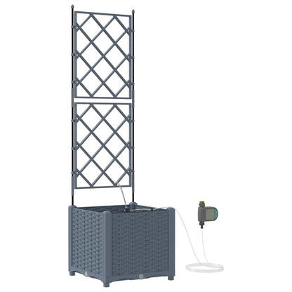 Tuin Bloempot 2 pcs Licht Grijs Staal