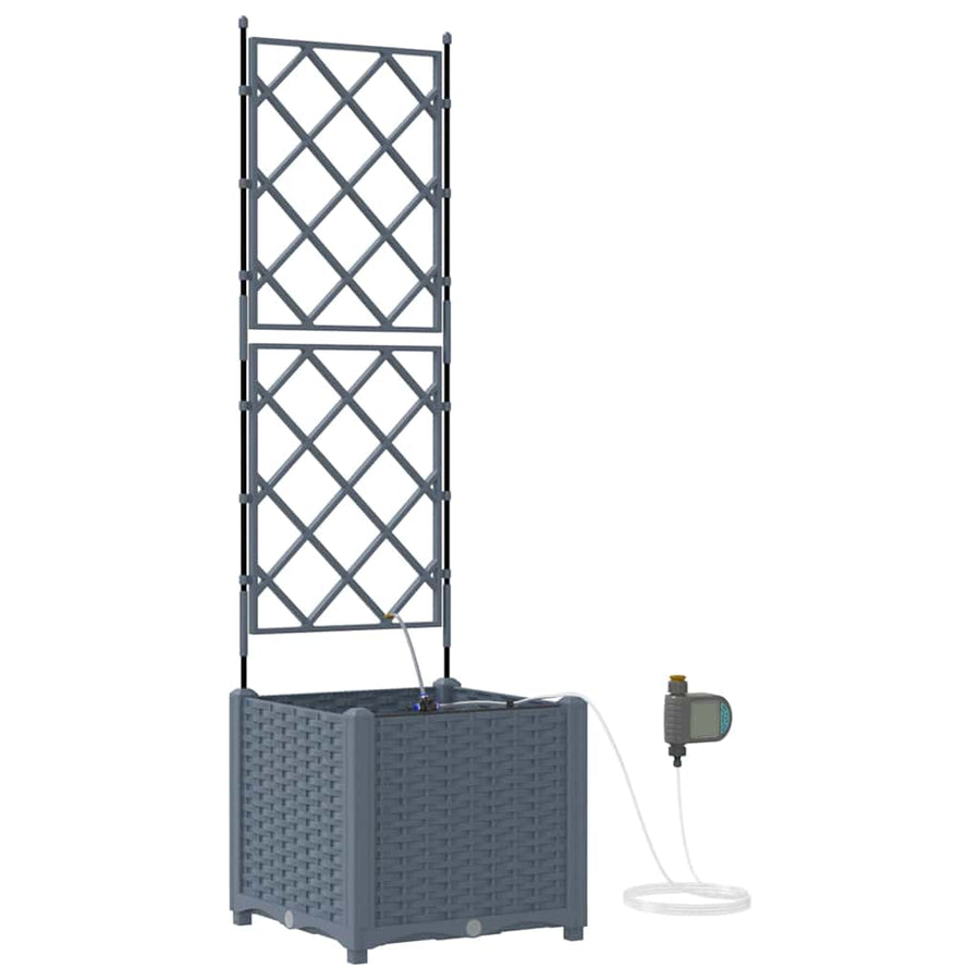 Tuin Bloempot 2 pcs Licht Grijs Staal