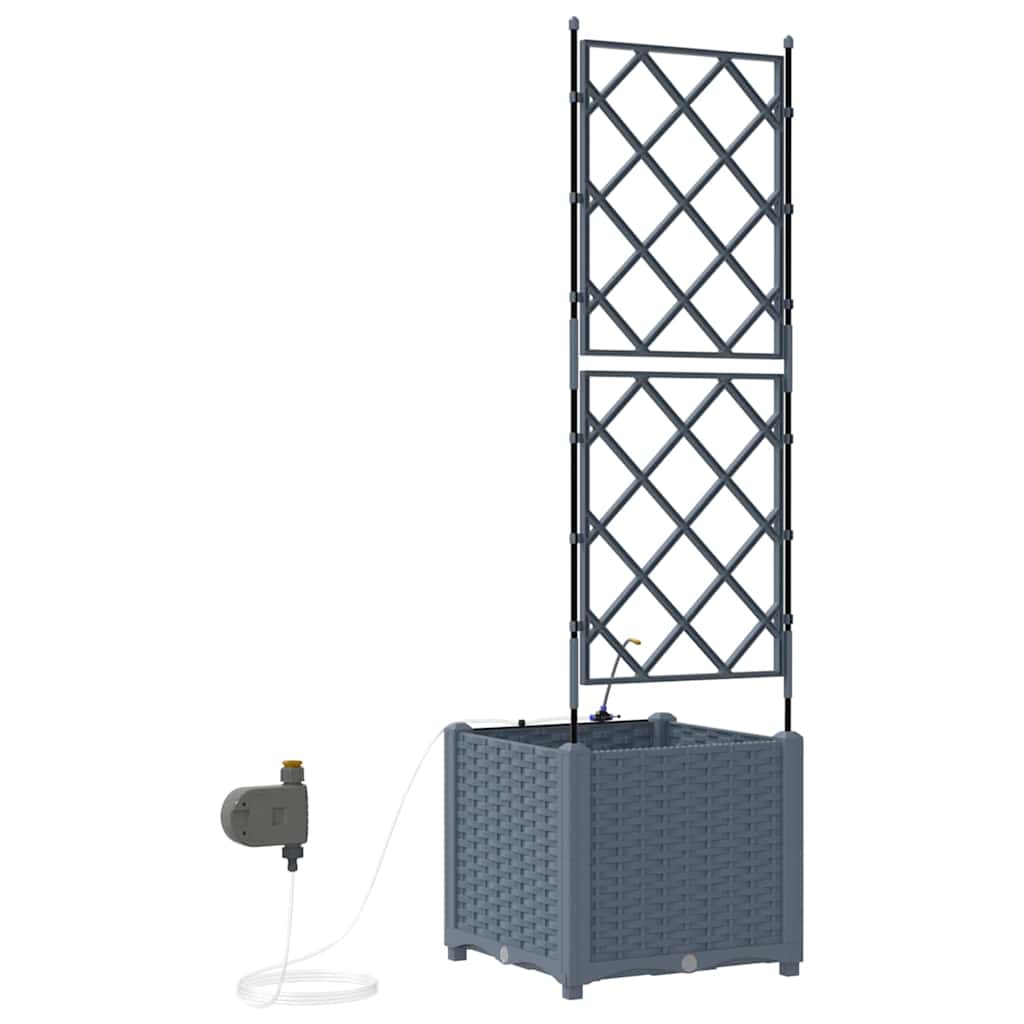 Tuin Bloempot 2 pcs Licht Grijs Staal