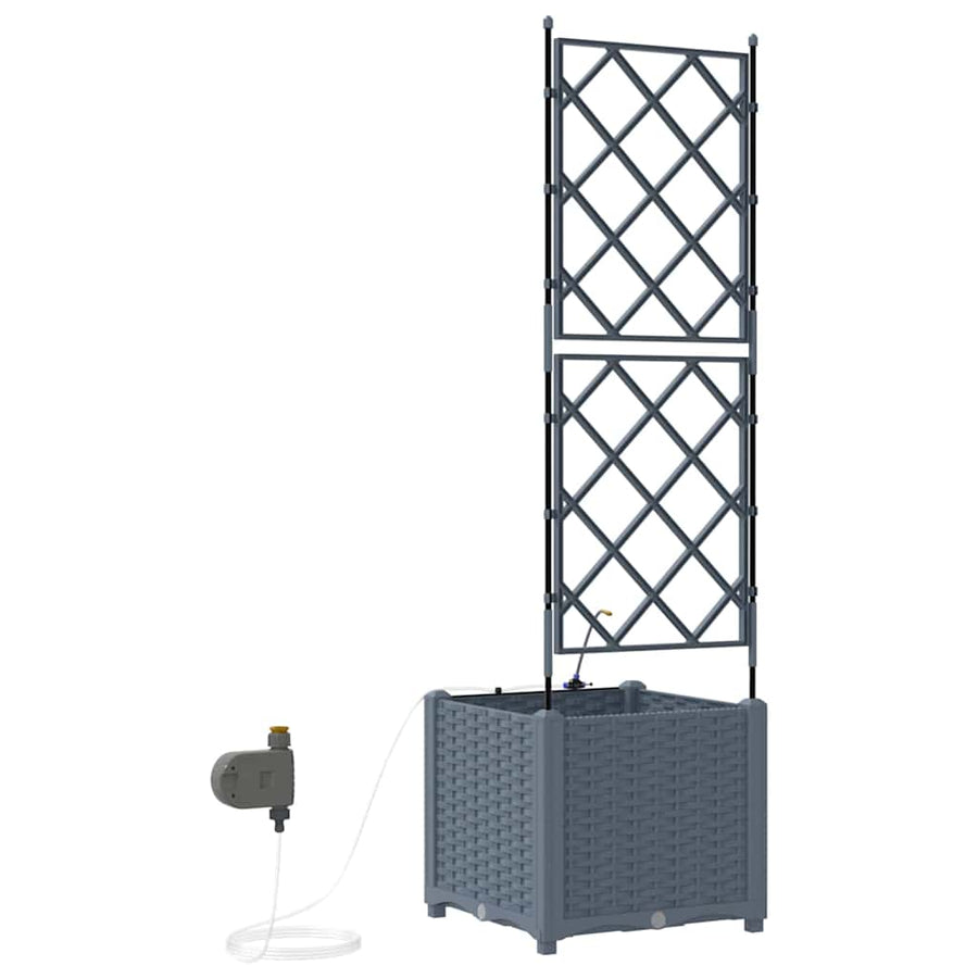 Tuin Bloempot 2 pcs Licht Grijs Staal