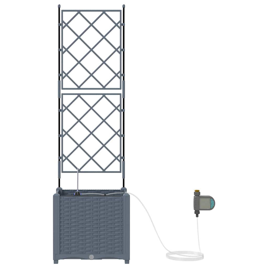 Tuin Bloempot 2 pcs Licht Grijs Staal