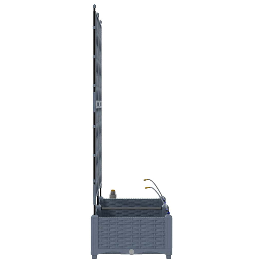 Tuin Bloempot 2 pcs Licht Grijs Staal