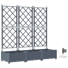 Tuin Bloempot 3 pcs Licht Grijs Staal