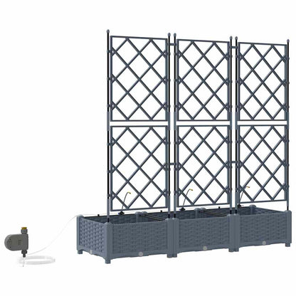 Tuin Bloempot 3 pcs Licht Grijs Staal