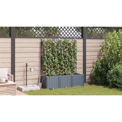 Tuin Bloempot 3 pcs Licht Grijs Staal