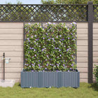 Plantenbak staal licht grijs 120x40x142 cm 3 stuks
