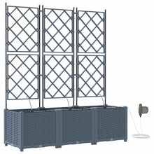 Tuin Bloempot 3 pcs Licht Grijs Staal
