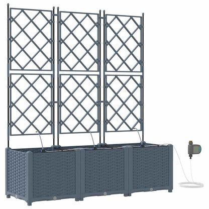 Tuin Bloempot 3 pcs Licht Grijs Staal