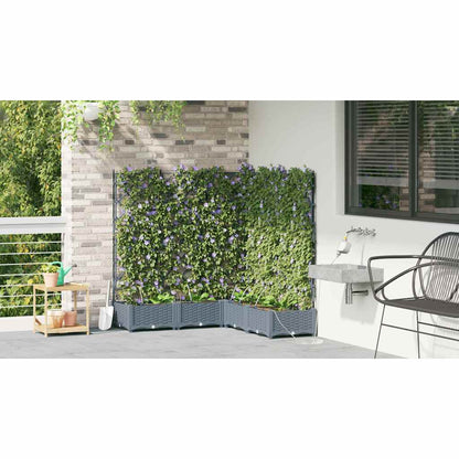 Tuin Bloempot 5 pcs Licht Grijs Staal