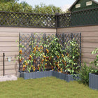 Plantenbakken staal lichtgrijs 5 stuks 120x120x126 cm