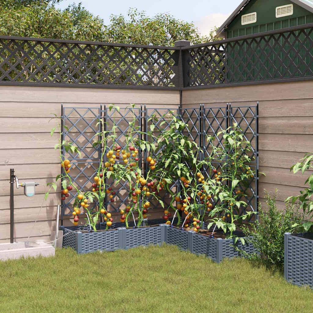 Tuin Bloempot 5 pcs Licht Grijs Staal