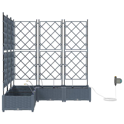Tuin Bloempot 5 pcs Licht Grijs Staal