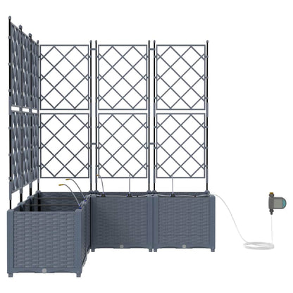Tuin Bloempot 5 pcs Licht Grijs Staal