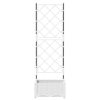 Tuin Bloempot Wit 40 x 40 x 125,5 cm Staal