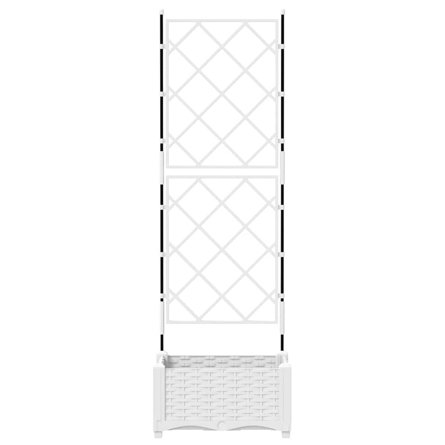 Tuin Bloempot Wit 40 x 40 x 125,5 cm Staal