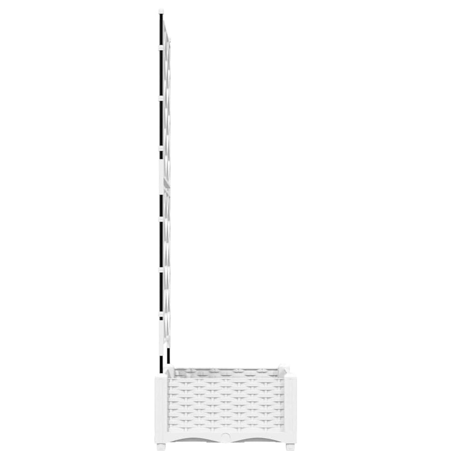 Tuin Bloempot Wit 40 x 40 x 125,5 cm Staal