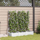Plantenbak 3 stuks staal 120x40x125,5 cm wit