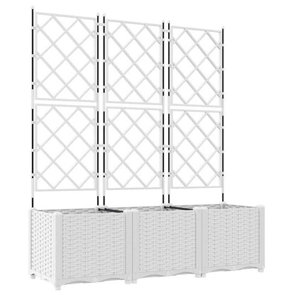 Tuin Bloempot 3 pcs Wit 120 x 40 x 143 cm Staal