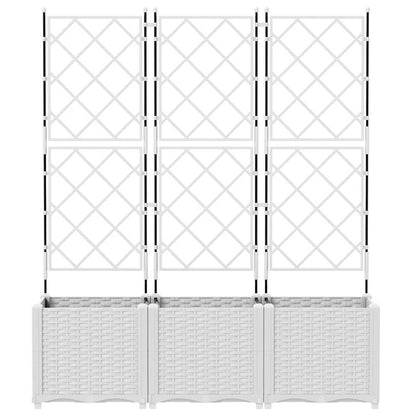 Tuin Bloempot 3 pcs Wit 120 x 40 x 143 cm Staal