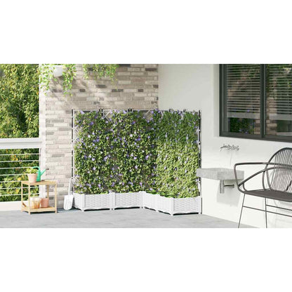 Tuin Bloempot 5 pcs Wit 120 x 120 x 125,5 cm Staal