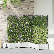 Bloempot 5 stuks staal wit 120x120x125,5 cm