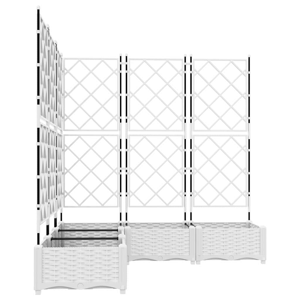 Tuin Bloempot 5 pcs Wit 120 x 120 x 125,5 cm Staal