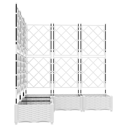Tuin Bloempot 5 pcs Wit 120 x 120 x 125,5 cm Staal