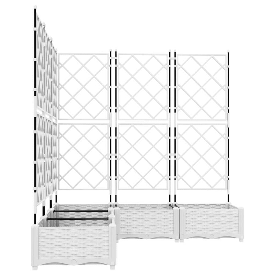 Tuin Bloempot 5 pcs Wit 120 x 120 x 125,5 cm Staal