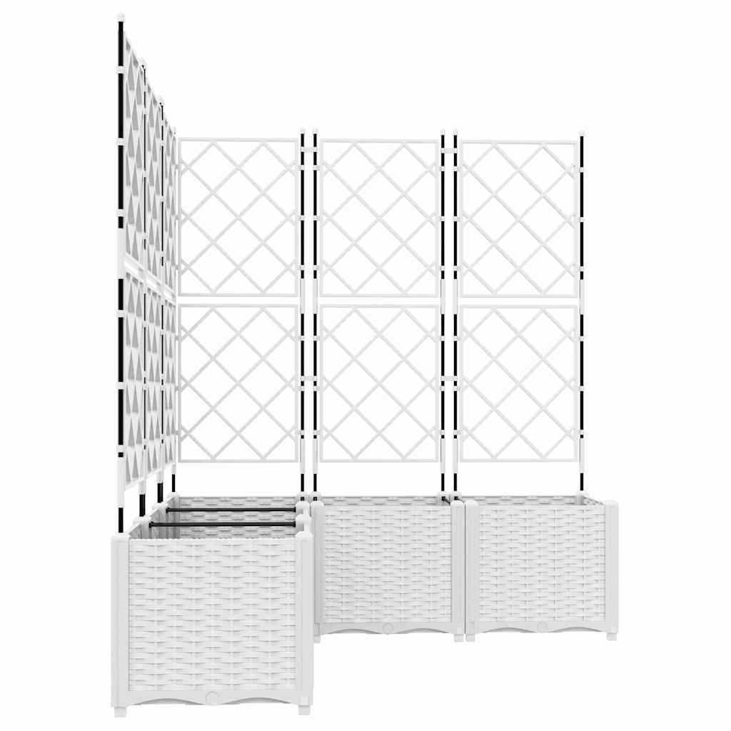 Tuin Bloempot 5 pcs Wit 120 x 120 x 143 cm Staal