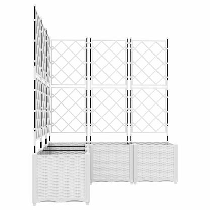 Tuin Bloempot 5 pcs Wit 120 x 120 x 143 cm Staal