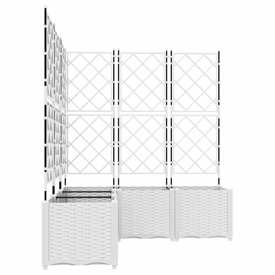 Tuin Bloempot 5 pcs Wit 120 x 120 x 143 cm Staal
