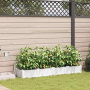 Plantenbak staal 160x40x22 cm wit 4 stuks
