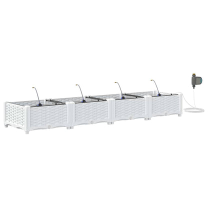 Tuin Bloempot 4 pcs Wit Staal