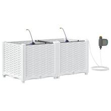 Tuin Bloempot 2 pcs Wit Staal