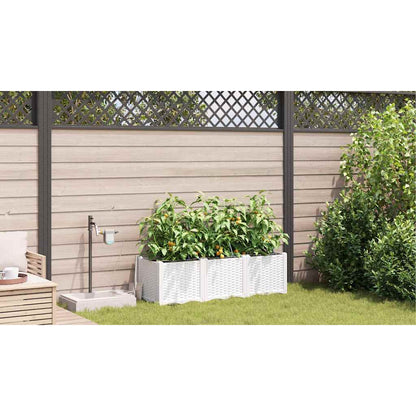 Tuin Bloempot 3 pcs Wit Staal