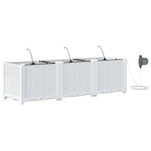 Tuin Bloempot 3 pcs Wit Staal