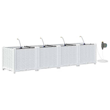 Tuin Bloempot 4 pcs Wit Staal