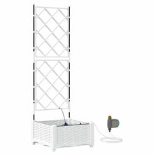 Tuin Bloempot Wit 40 x 40 x 126 cm Staal