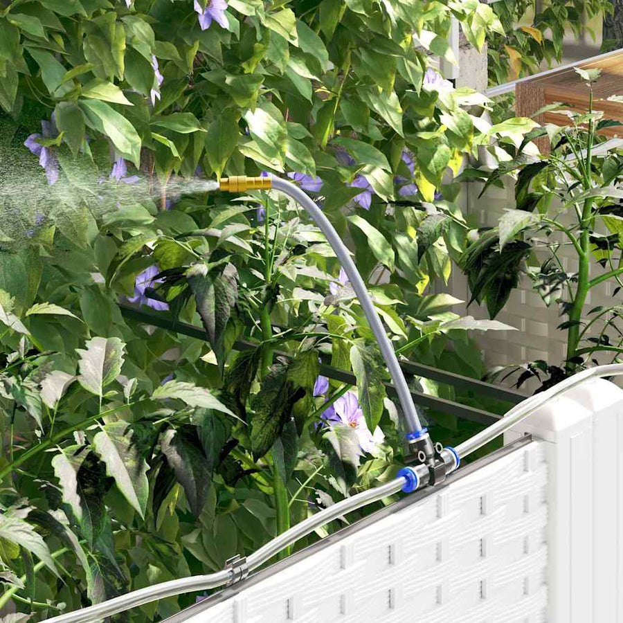Tuin Bloempot Wit 40 x 40 x 142 cm Staal