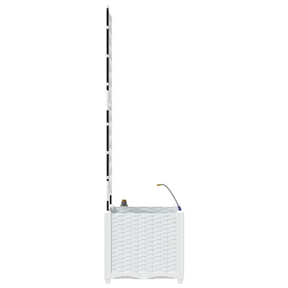 Tuin Bloempot Wit 40 x 40 x 142 cm Staal