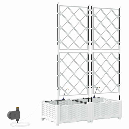 Tuin Bloempot 2 pcs Wit Staal