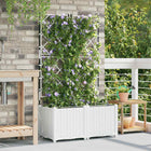 Plantenbak staal 80x40x142 cm wit 2 stuks