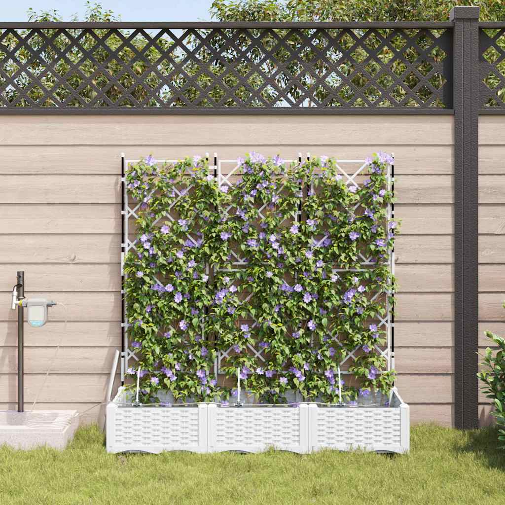 Tuin Bloempot 3 pcs Wit Staal
