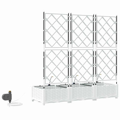 Tuin Bloempot 3 pcs Wit Staal