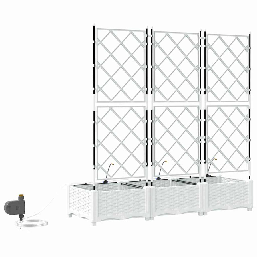 Tuin Bloempot 3 pcs Wit Staal