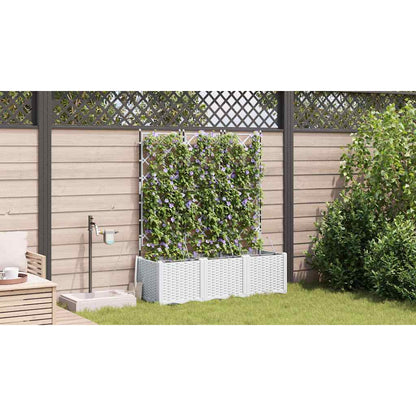 Tuin Bloempot 3 pcs Wit Staal