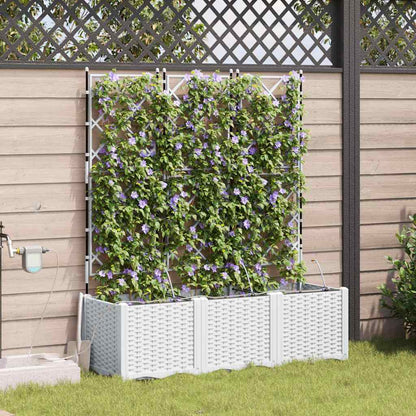 Tuin Bloempot 3 pcs Wit Staal