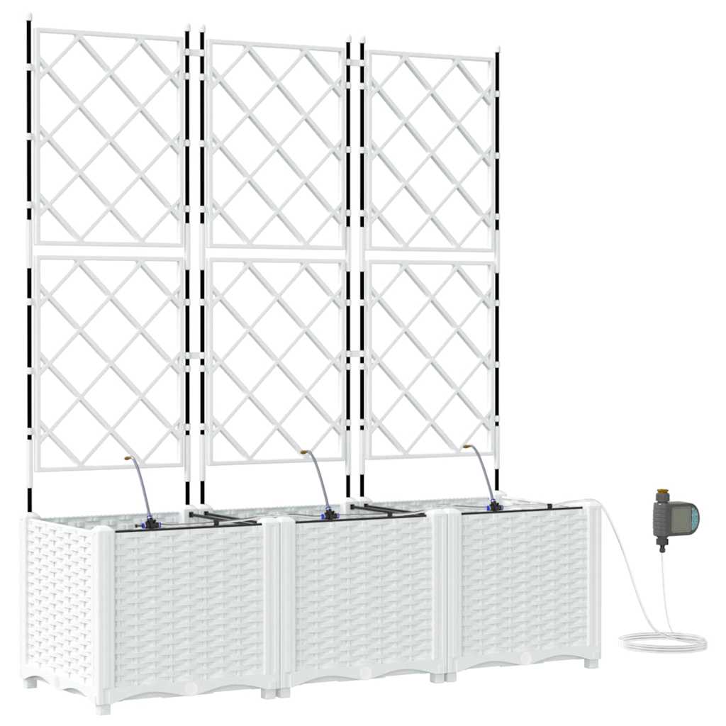 Tuin Bloempot 3 pcs Wit Staal