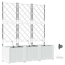 Tuin Bloempot 3 pcs Wit Staal