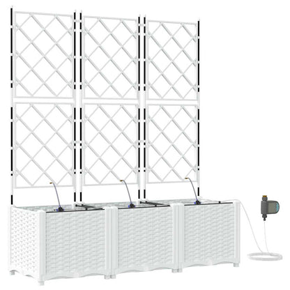 Tuin Bloempot 3 pcs Wit Staal